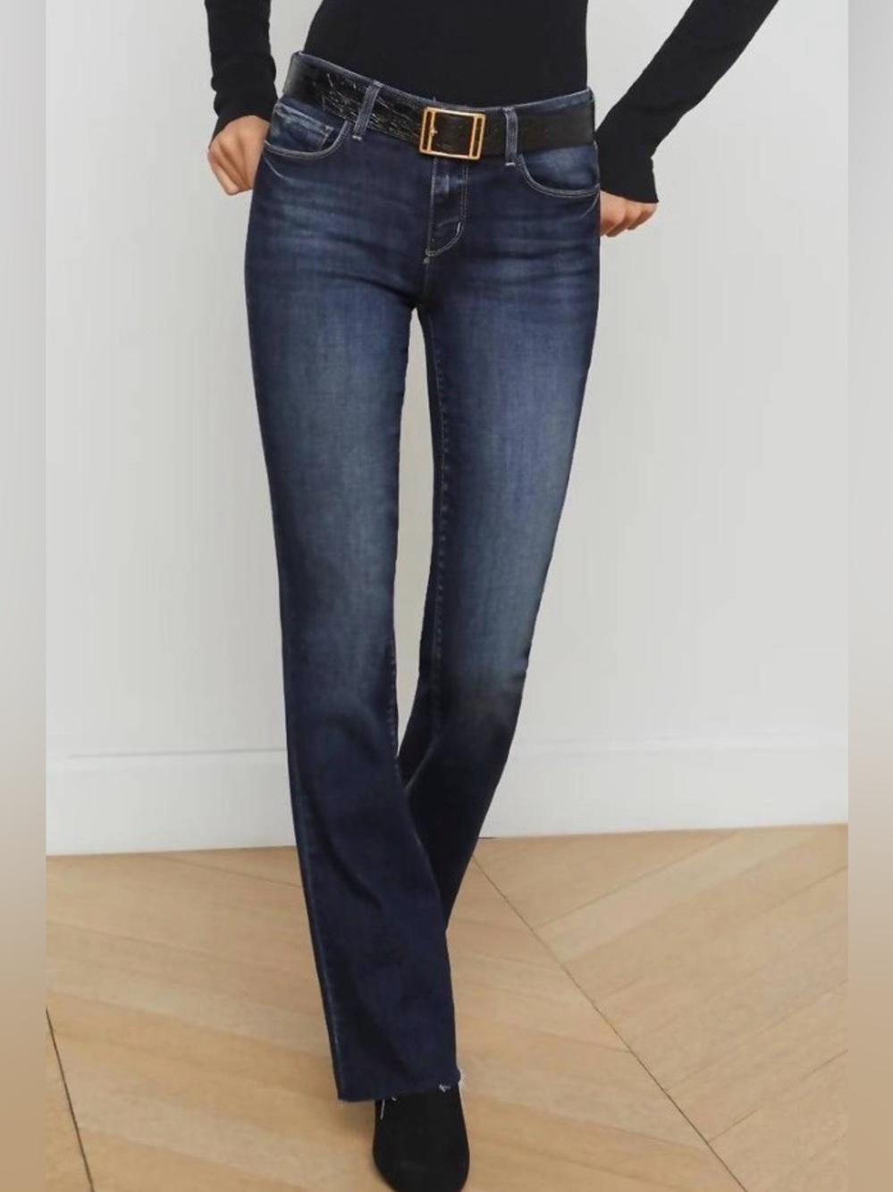 L’AGENCE Dark Wash Straight-Leg Women’s Jeans